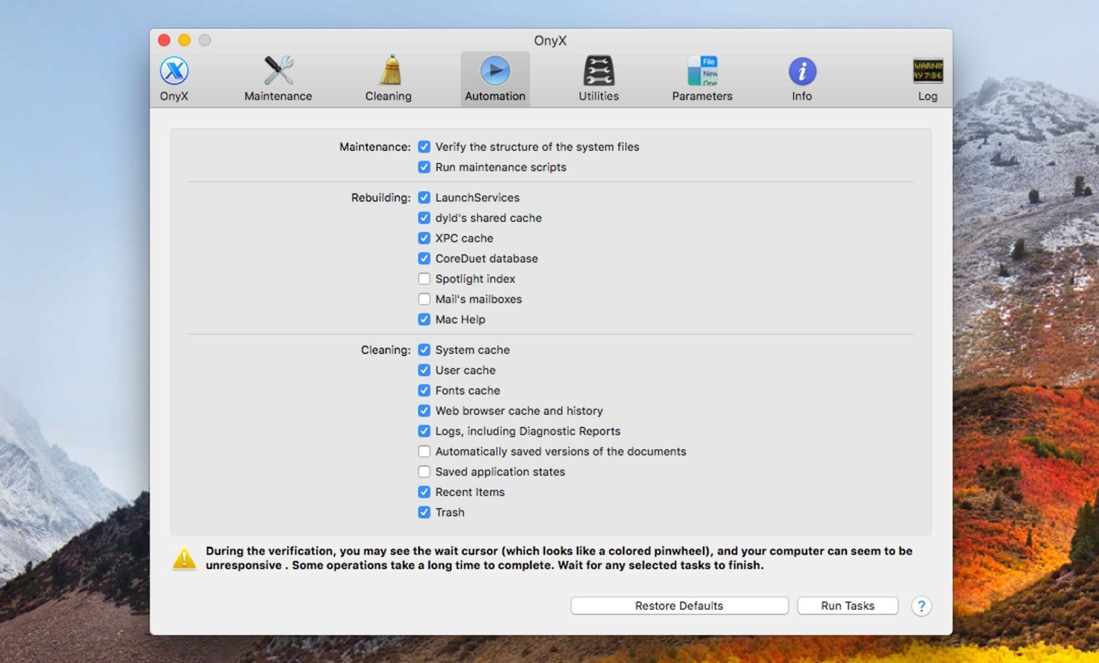 OnyX - Best Mac optimizer