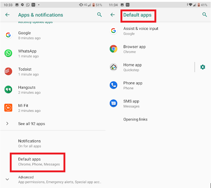 apps and notifications