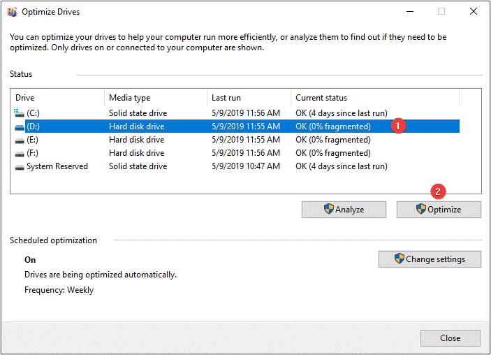 Optimize Drives