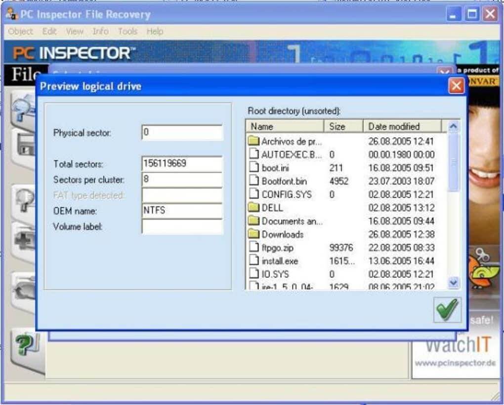 Pc Inspector - Free data recovery