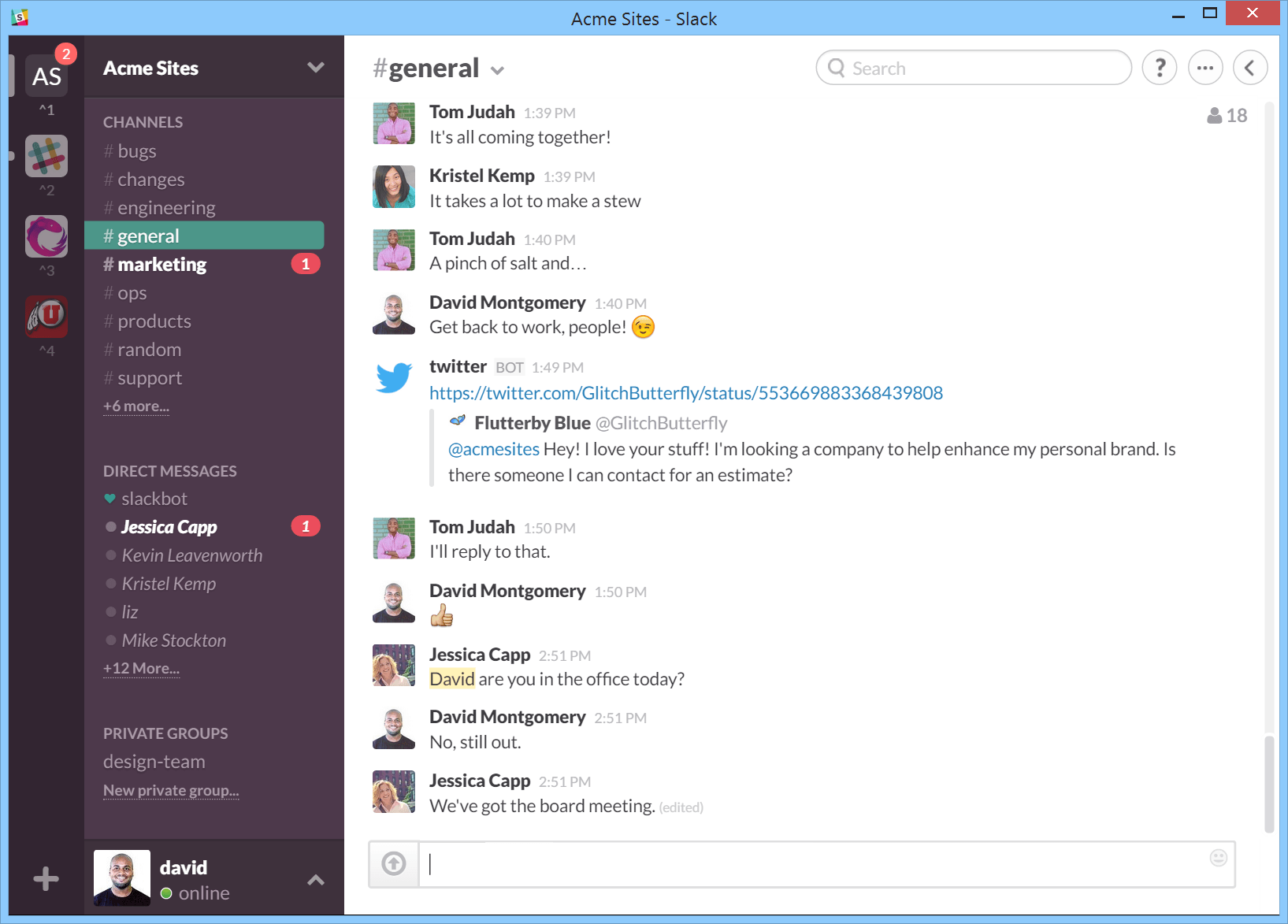 Slack- messaging App for Windows 10