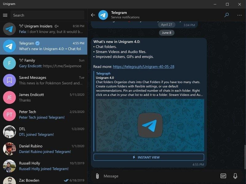 Telegram - Messaging App for Windows 10