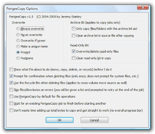 PerigeeCopy - File Copy Utility