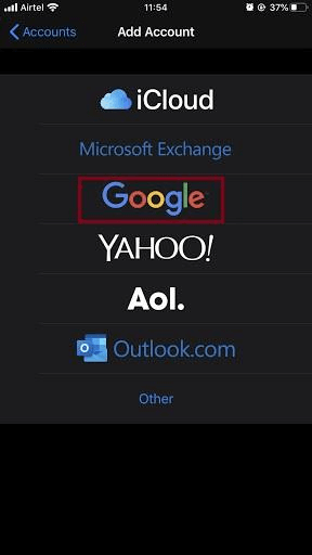 Add Google Account