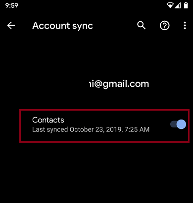 Sync Contacts From Google Accounts