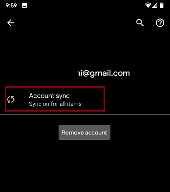 Sync Google Accounts