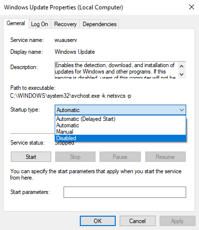 Windows Update Property