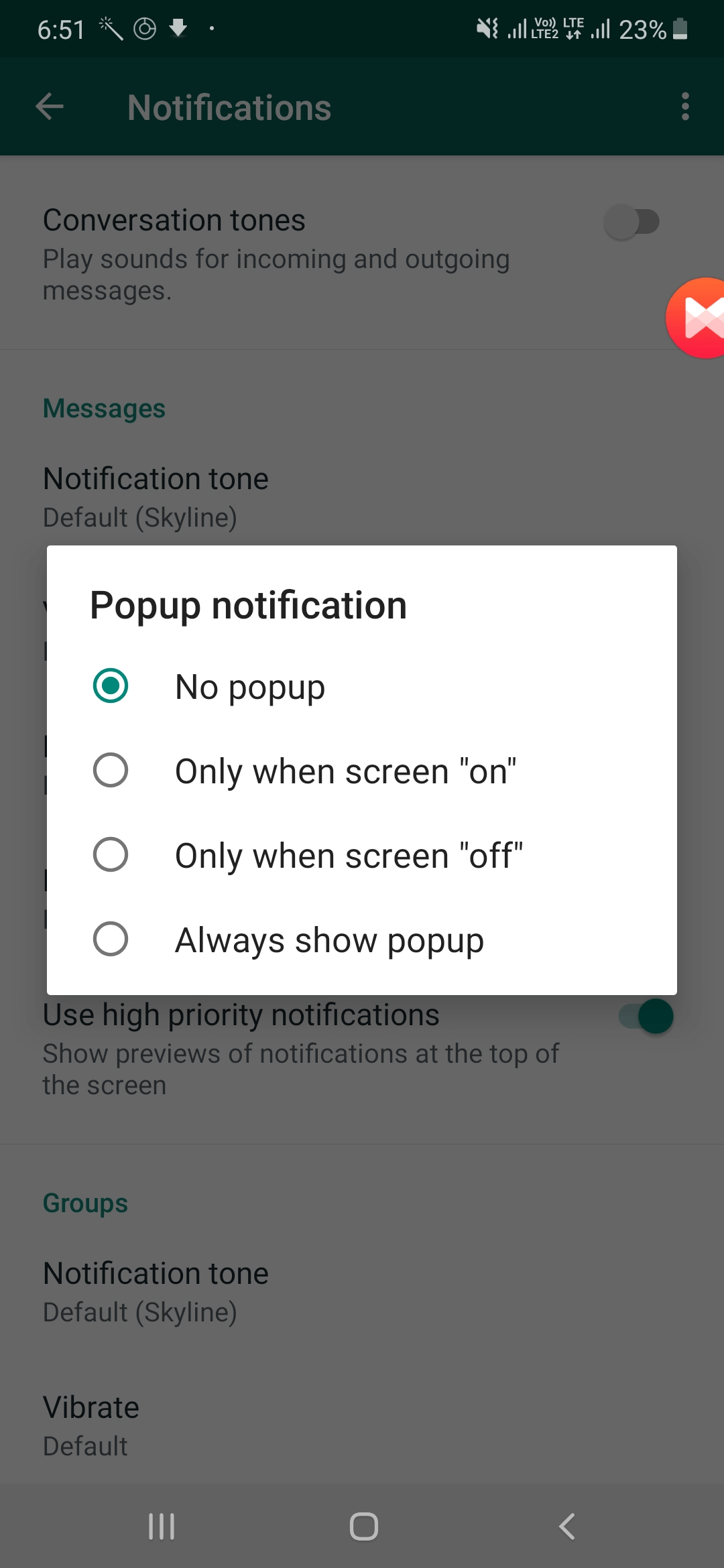 Change Your Notifications To Private - WhatsApp data