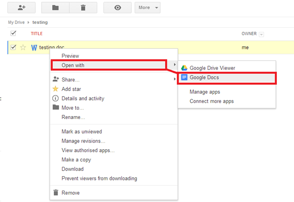 Convert PDF To Word Using Google Drive