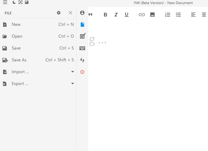 Ink Interface - Word document Editor