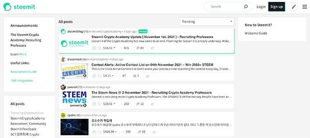 Steemit - Reddit Alternatives