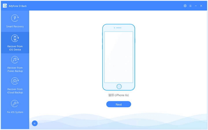 Tap on Recover from iOS DEvice