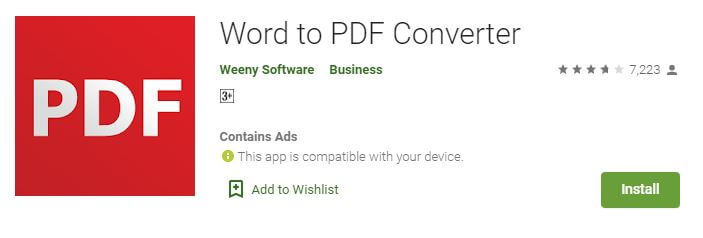 Word to PDF