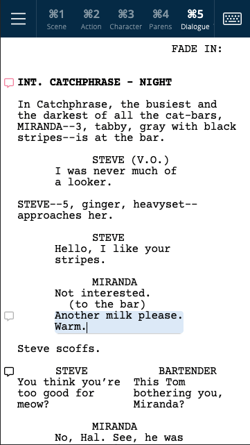 WriterDuet - screenplay software
