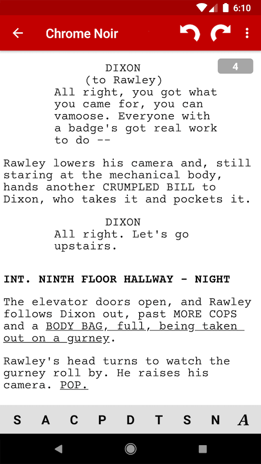fade in screenwriting software