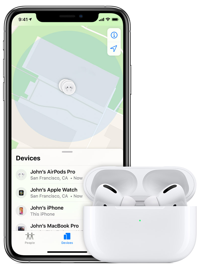 find my airpod on map
