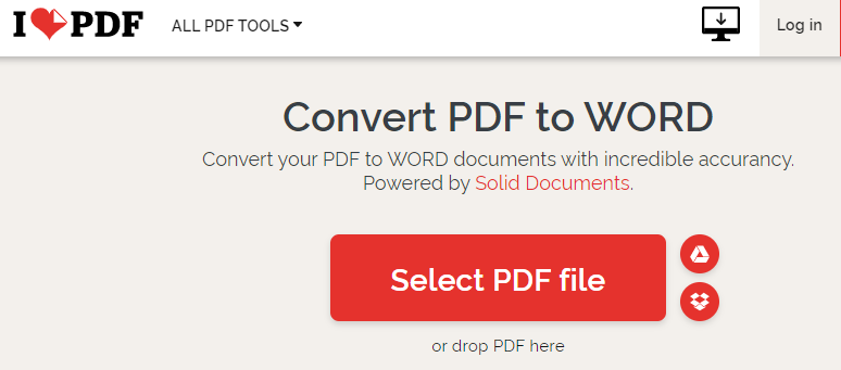 Transform PDF To Word Online - ILovePDF