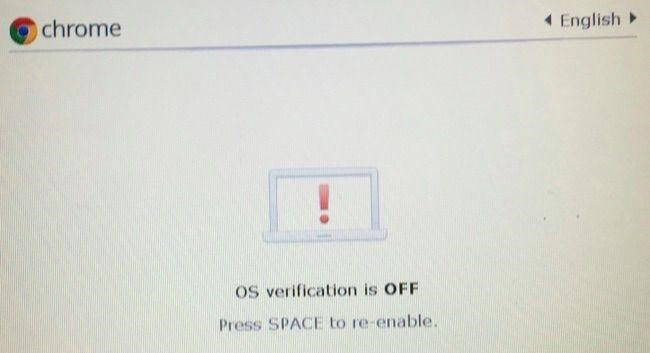 Chrome OS developer mode_OS Verification