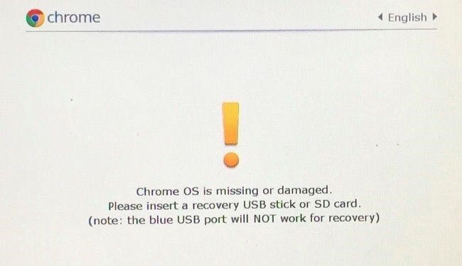Chrome OS developer mode_Recovery Screen
