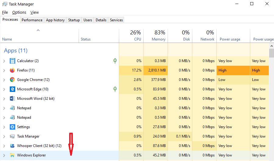 Locate Windows Explorer