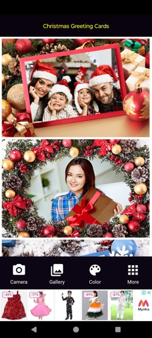Merry Christmas Photo Frames dashboard