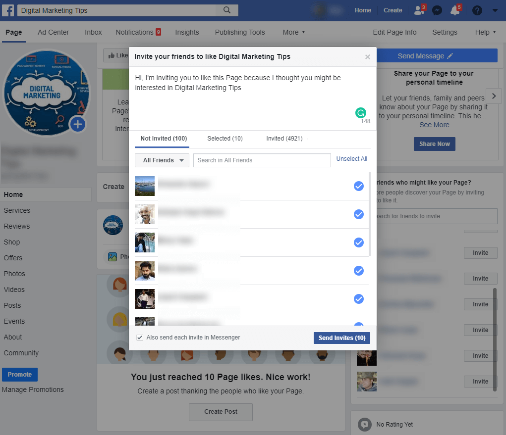 Send Invitiation to your Friends