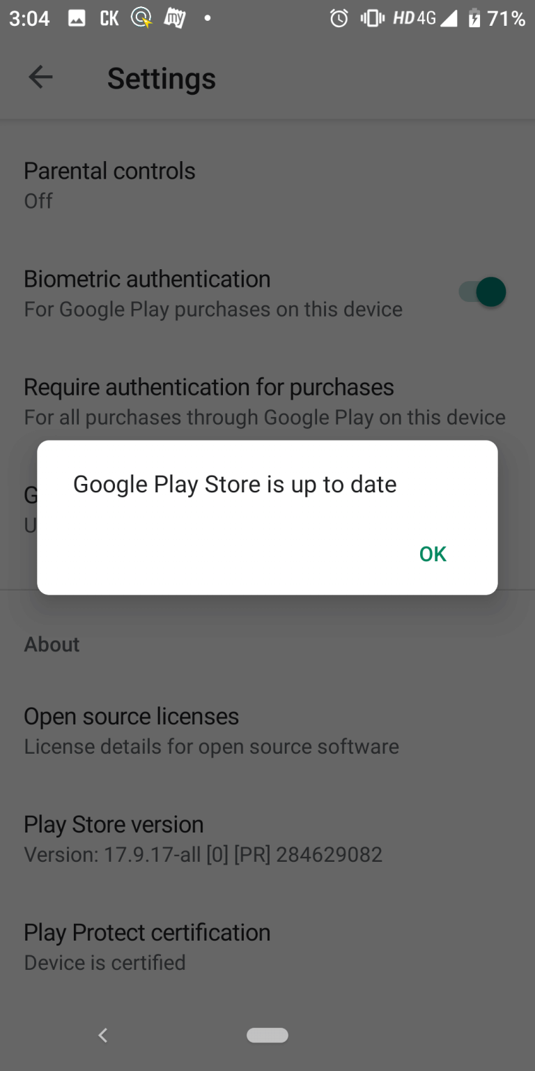 Update Google Play Store