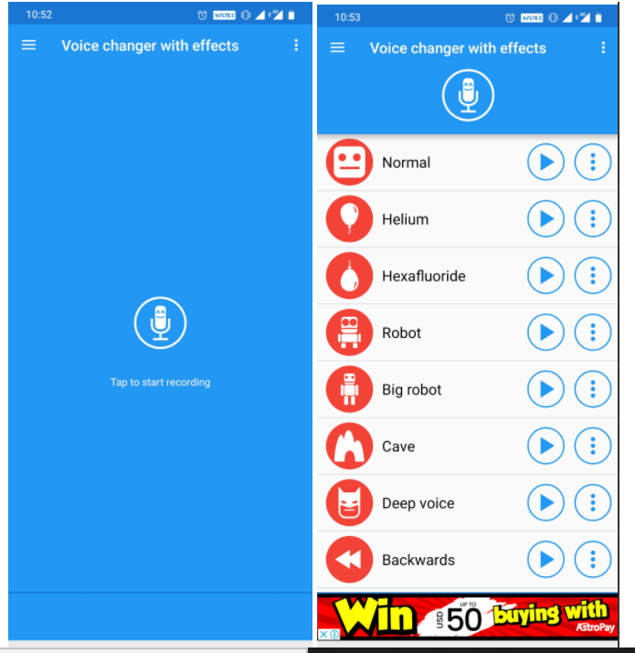 Voice changer with effects by Baviux