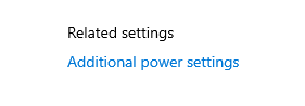 Additional Power Settings