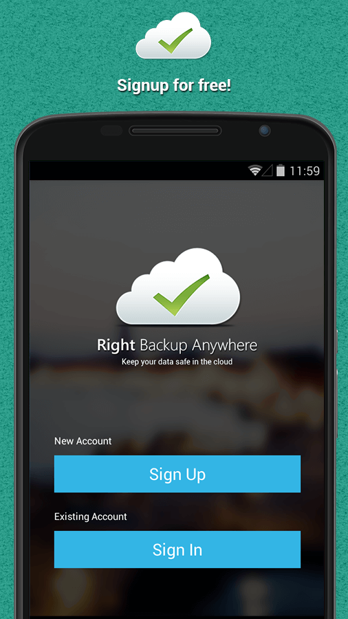 right backup anywhere - backup android data