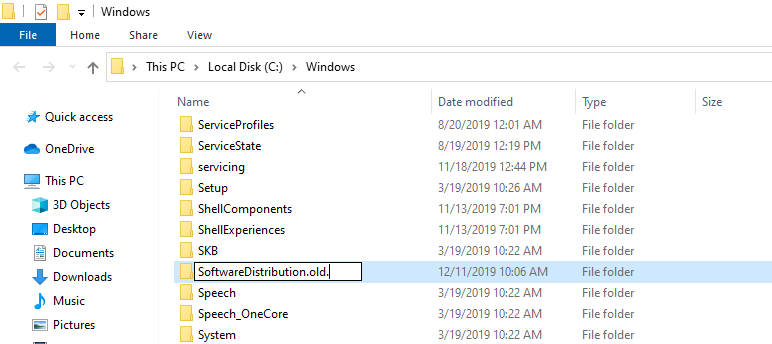 SoftwareDistribution folder