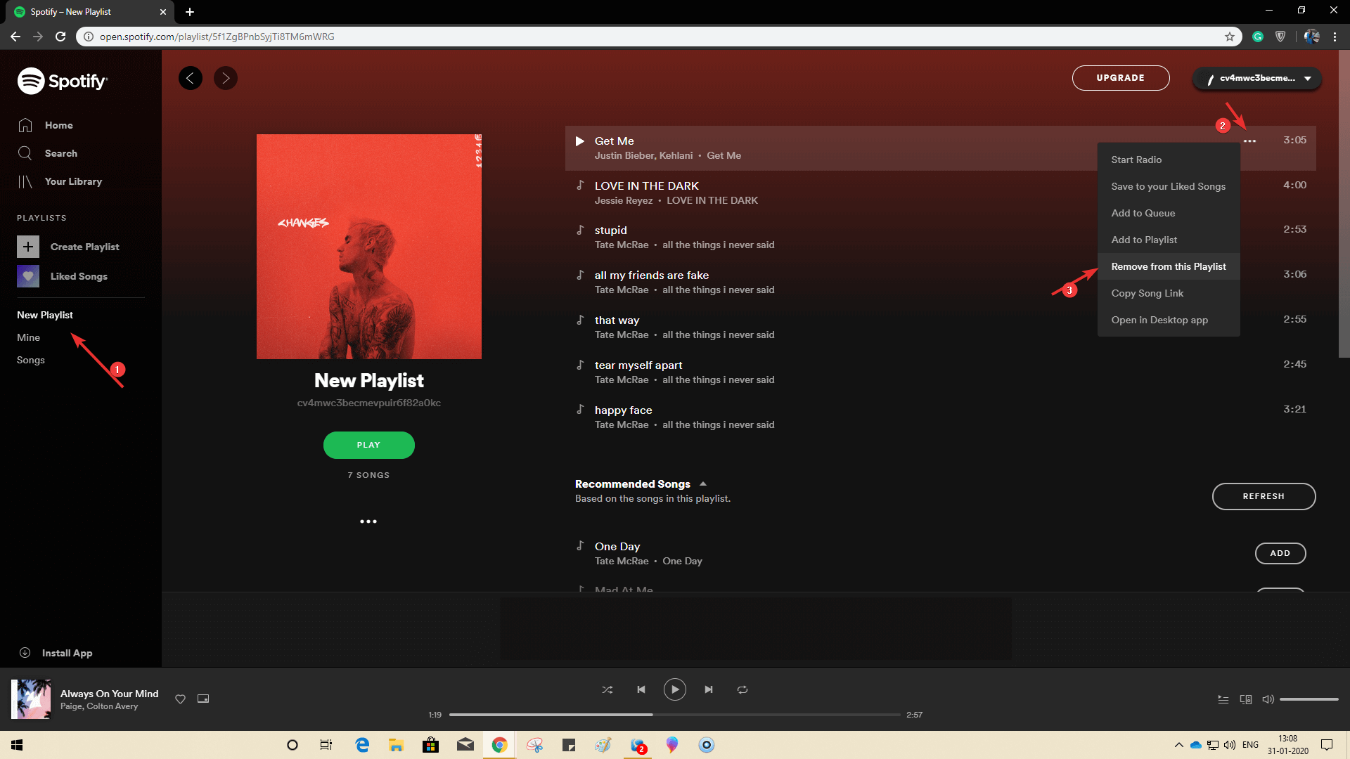 How To Remove A Song From A Playlist On Spotify Desktop App