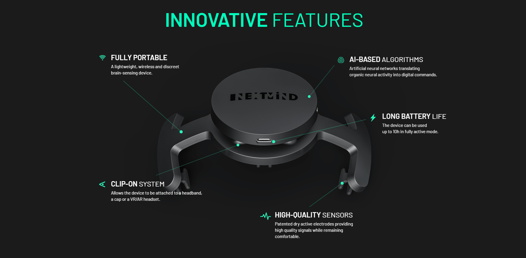 Innovative Features - NextMind Dev Kit