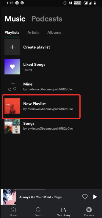 Navigate to the playlist on spotify