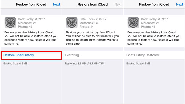 Restore from iCloud