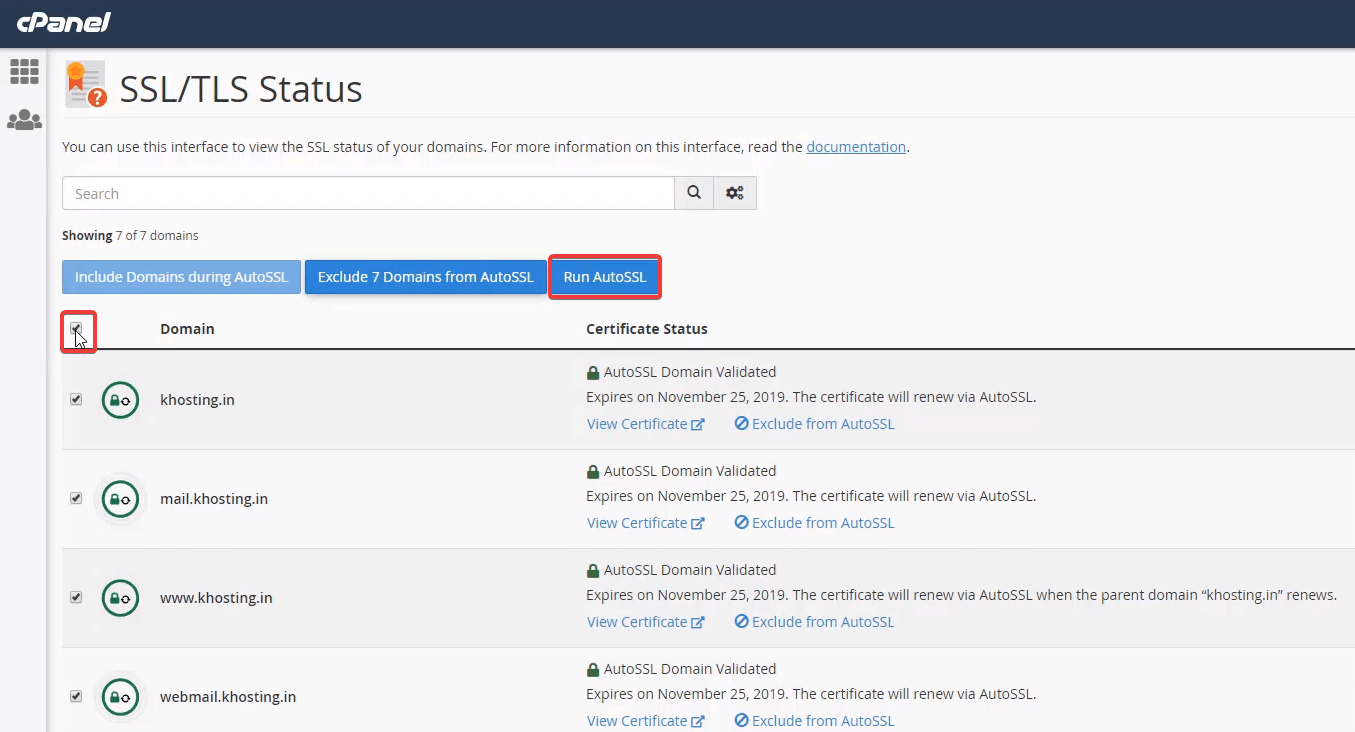 Run auto SSL certificate for not secured websites