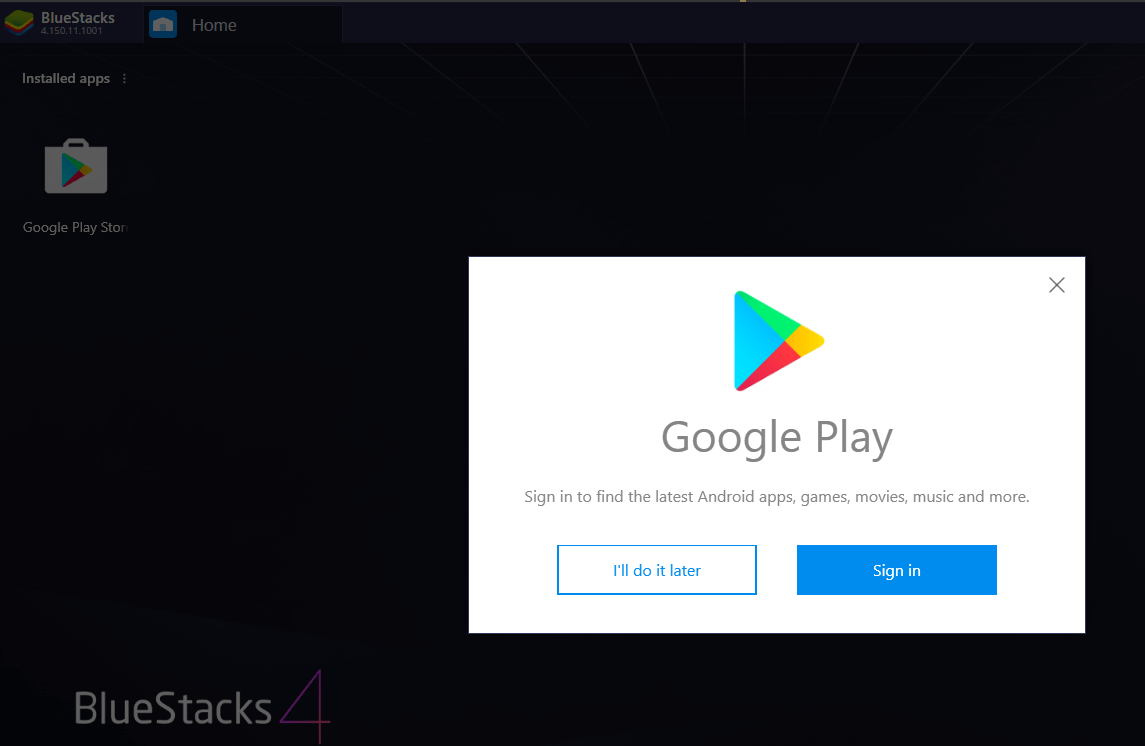 Sign in with Google Play Store