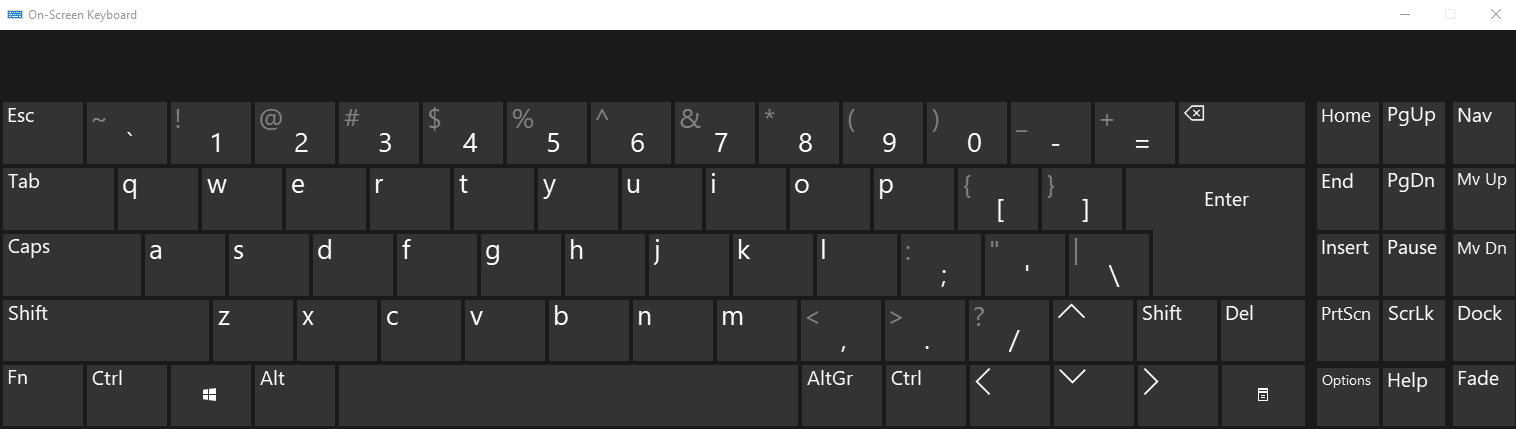 onscreen keyboard