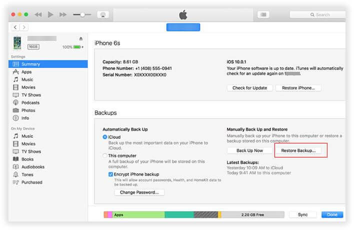 restore photos from iCloud