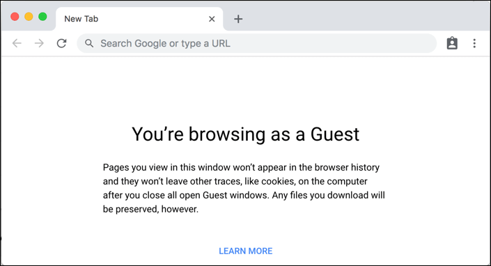 Guest mode in Chromebook