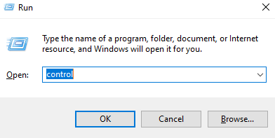 Launch the Windows Run