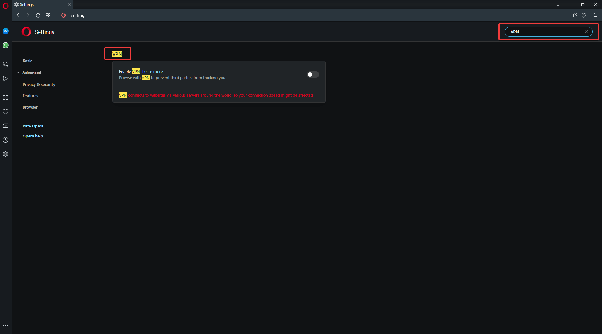 Opera VPN