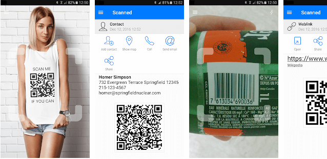 QR Code reader by scan