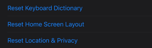 Reset Keyboard Dictionary