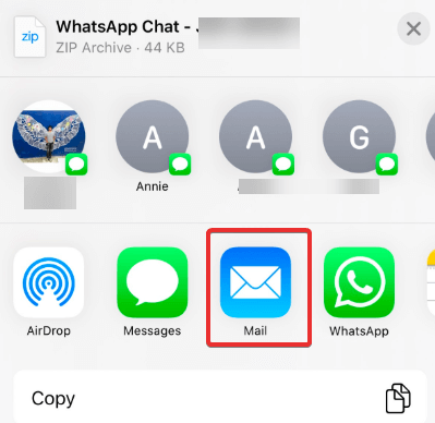 Select Mail option to linked with android Phone