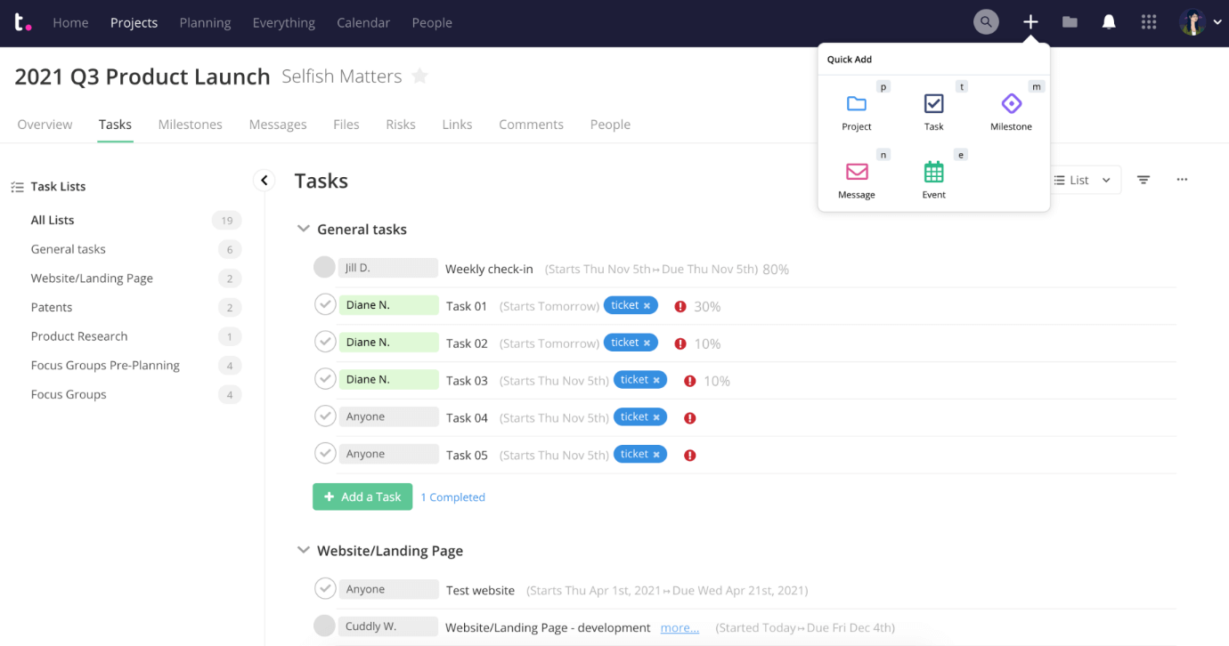 TeamWork - Task management Software