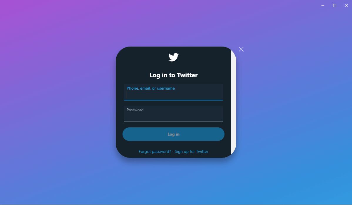 Tweeten Login