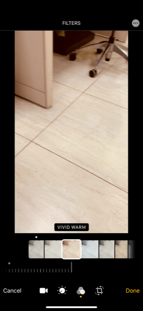 vivid warm feature on iPhone