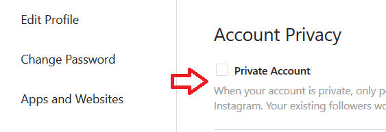 Account Privacy Option
