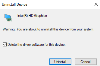 Click on Confirm to Uninstall box